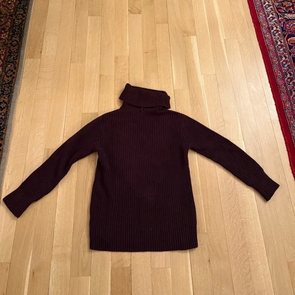 Abercrombie & Fitch Women's Turtleneck Sweater - Deep Burgundy - Picture 4 of 5